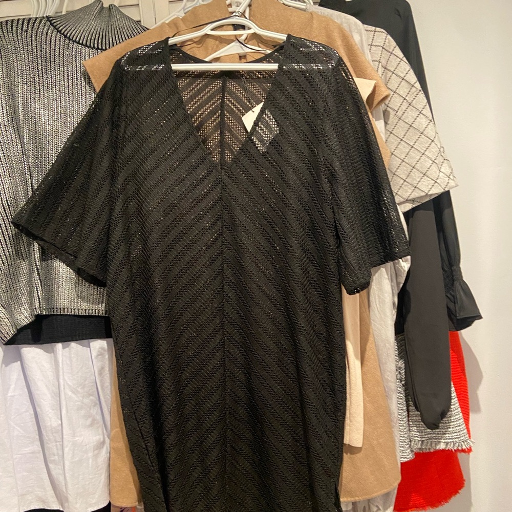 Black Zara mesh dress/ cover up/ dress